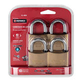 Jgo. de 4 candados laton 40mm cl-40x4 hermex..